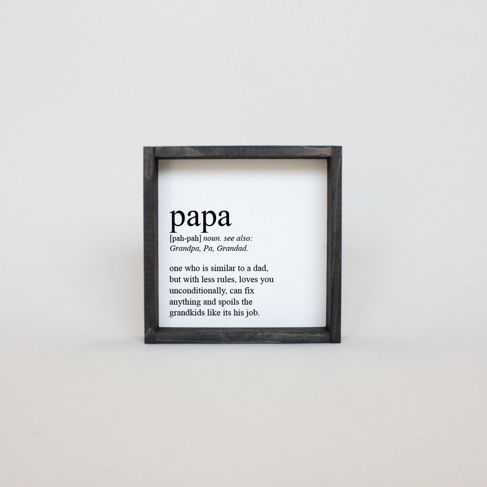 Papa Definition | Wood Sign - WilliamRaeDesigns