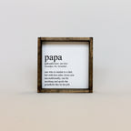 Papa Definition | Wood Sign - WilliamRaeDesigns