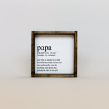 Papa Definition | Wood Sign - WilliamRaeDesigns