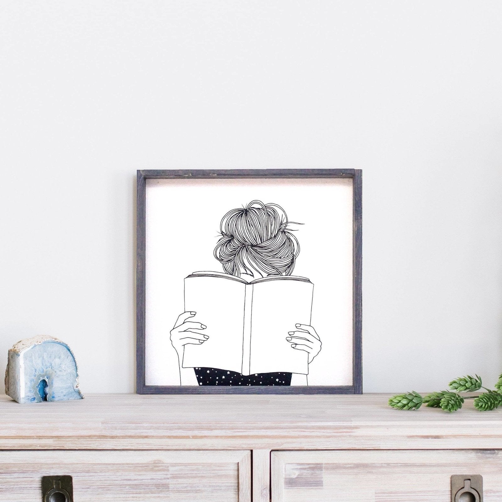 Reading Silhouette | Wood Sign - WilliamRaeDesigns