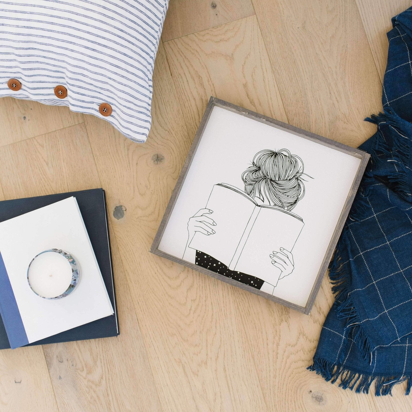 Reading Silhouette | Wood Sign - WilliamRaeDesigns