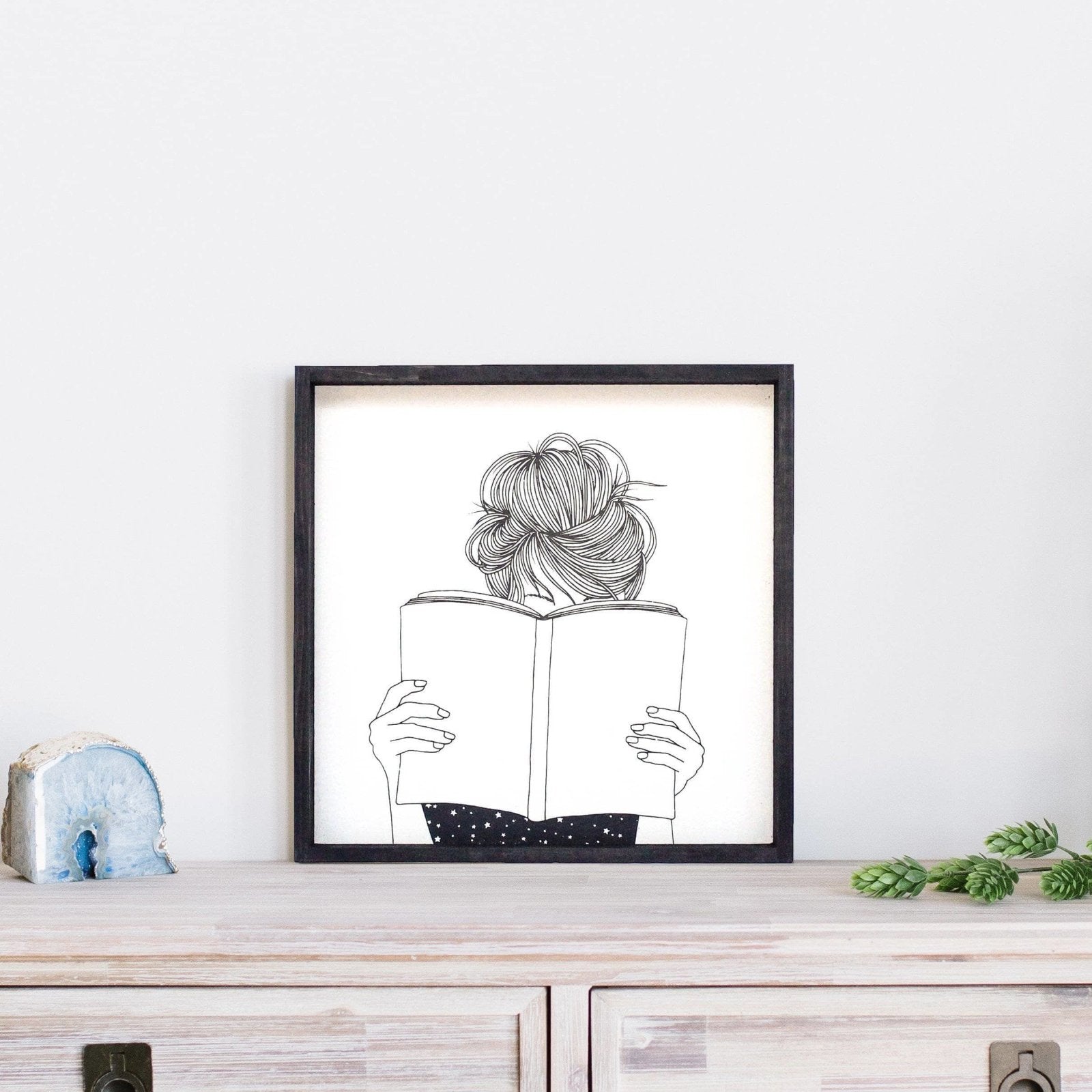 Reading Silhouette | Wood Sign - WilliamRaeDesigns