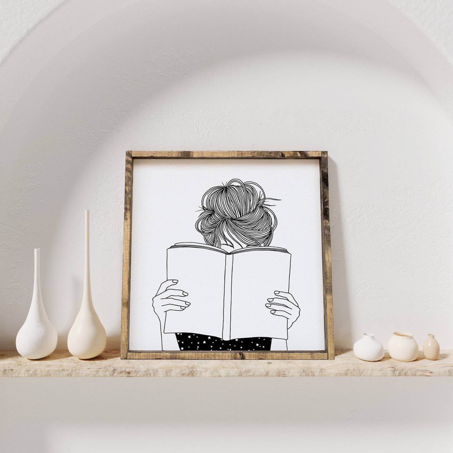 Reading Silhouette | Wood Sign - WilliamRaeDesigns