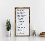 Reindeer Names | Wood Sign - WilliamRaeDesigns