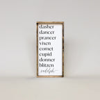 Reindeer Names | Wood Sign - WilliamRaeDesigns