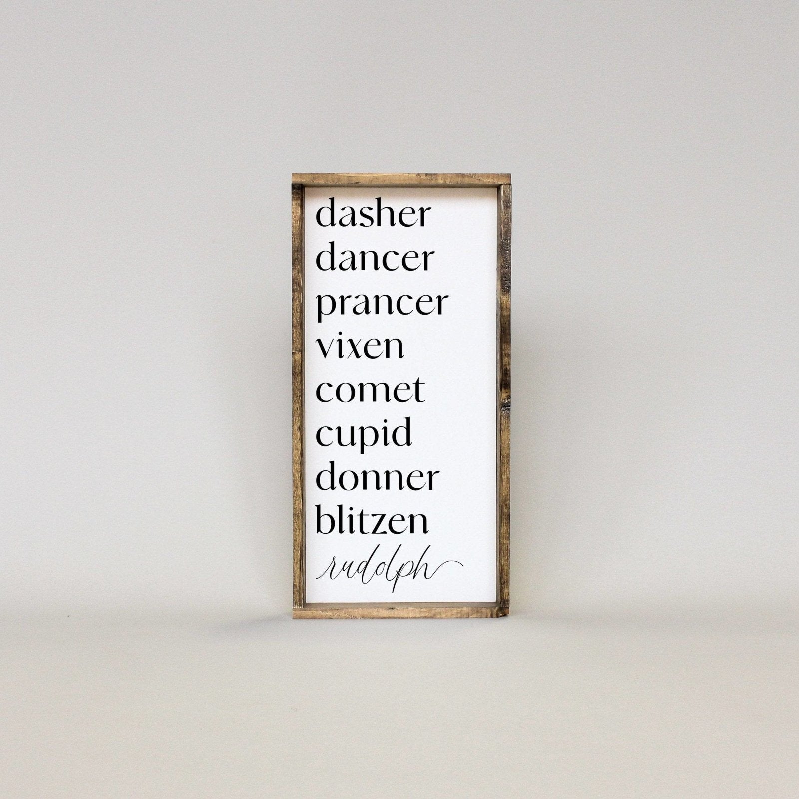 Reindeer Names | Wood Sign - WilliamRaeDesigns