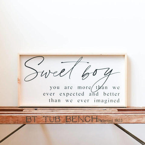 Sweet Boy | Wood Sign - WilliamRaeDesigns