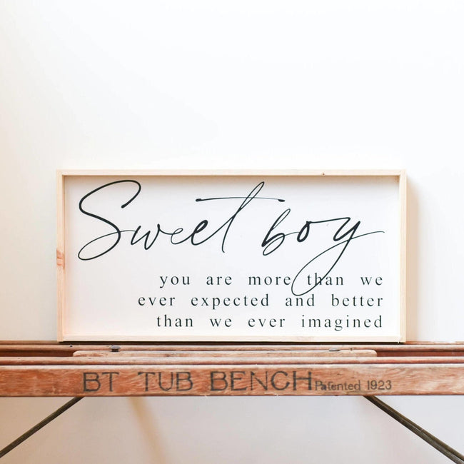Sweet Boy | Wood Sign - WilliamRaeDesigns