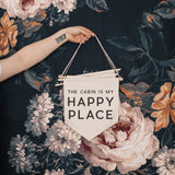 The Cabin is My Happy Place Canvas Banner - WilliamRaeDesigns