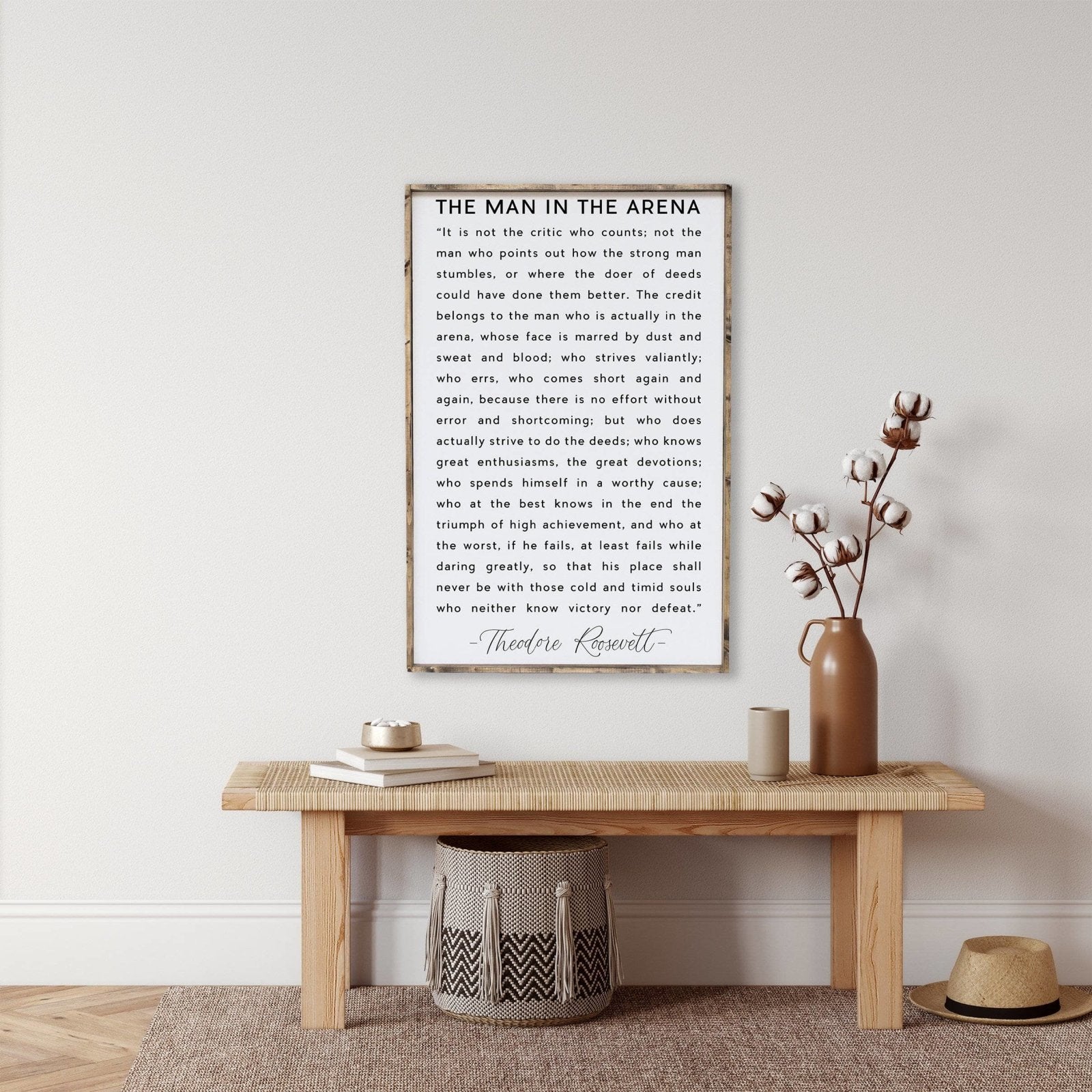 The Man in the Arena Quote | Wood Sign - WilliamRaeDesigns