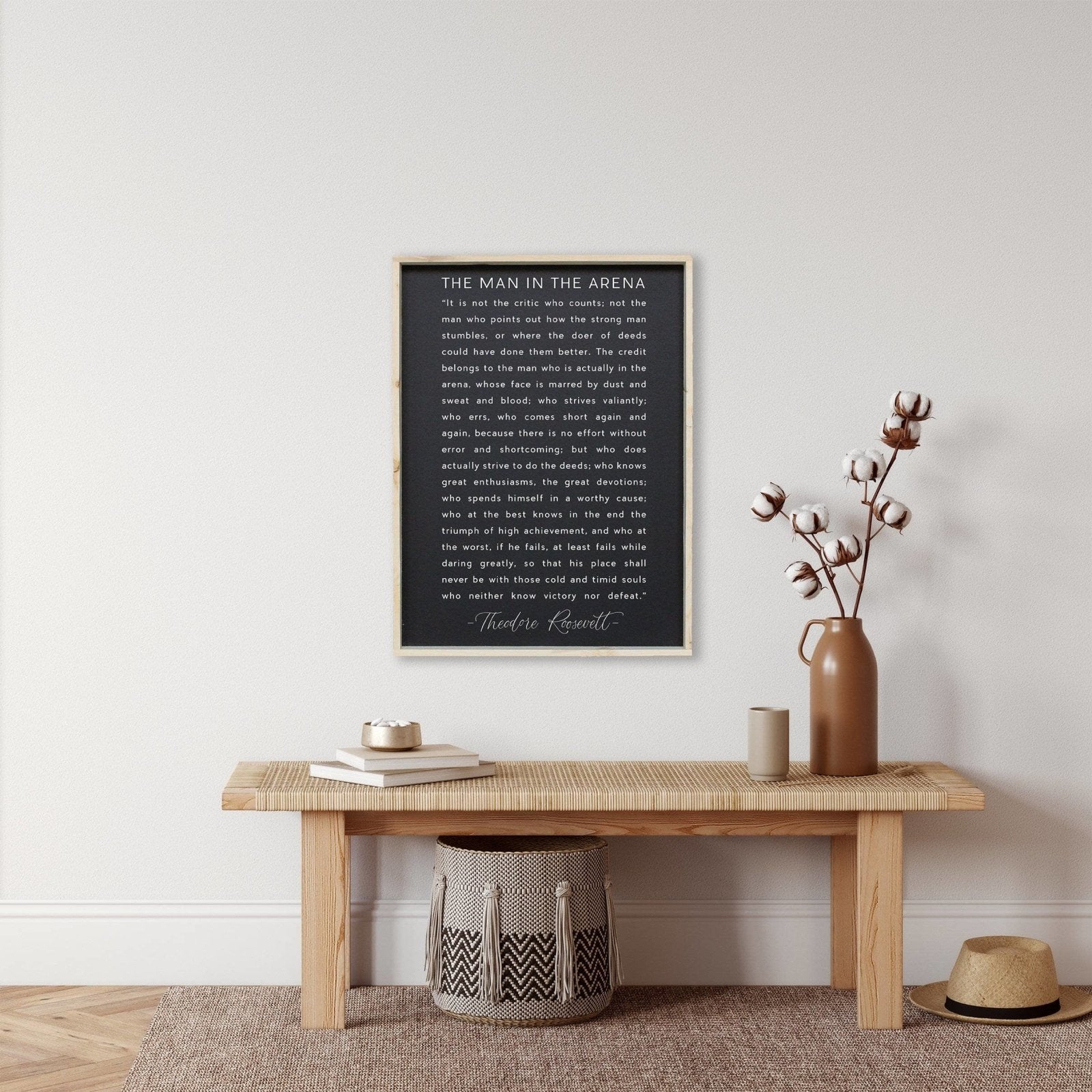 The Man in the Arena Quote | Wood Sign - WilliamRaeDesigns