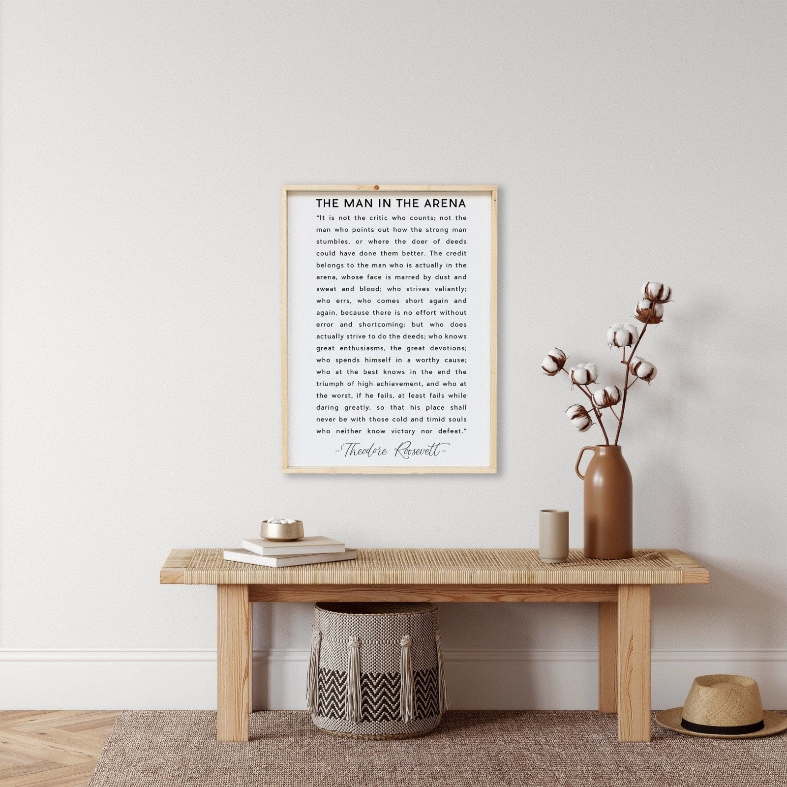 The Man in the Arena Quote | Wood Sign - WilliamRaeDesigns