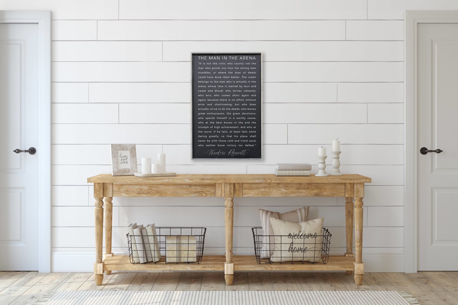 The Man in the Arena Quote | Wood Sign - WilliamRaeDesigns