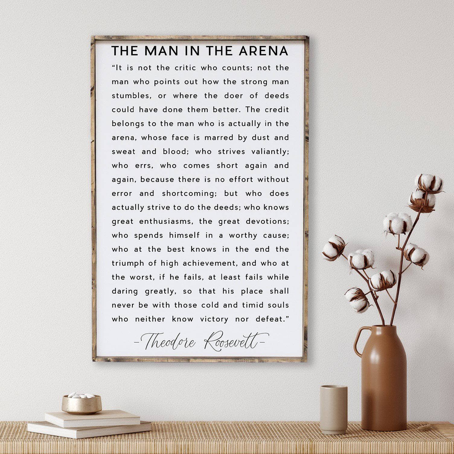 The Man in the Arena Quote | Wood Sign - WilliamRaeDesigns