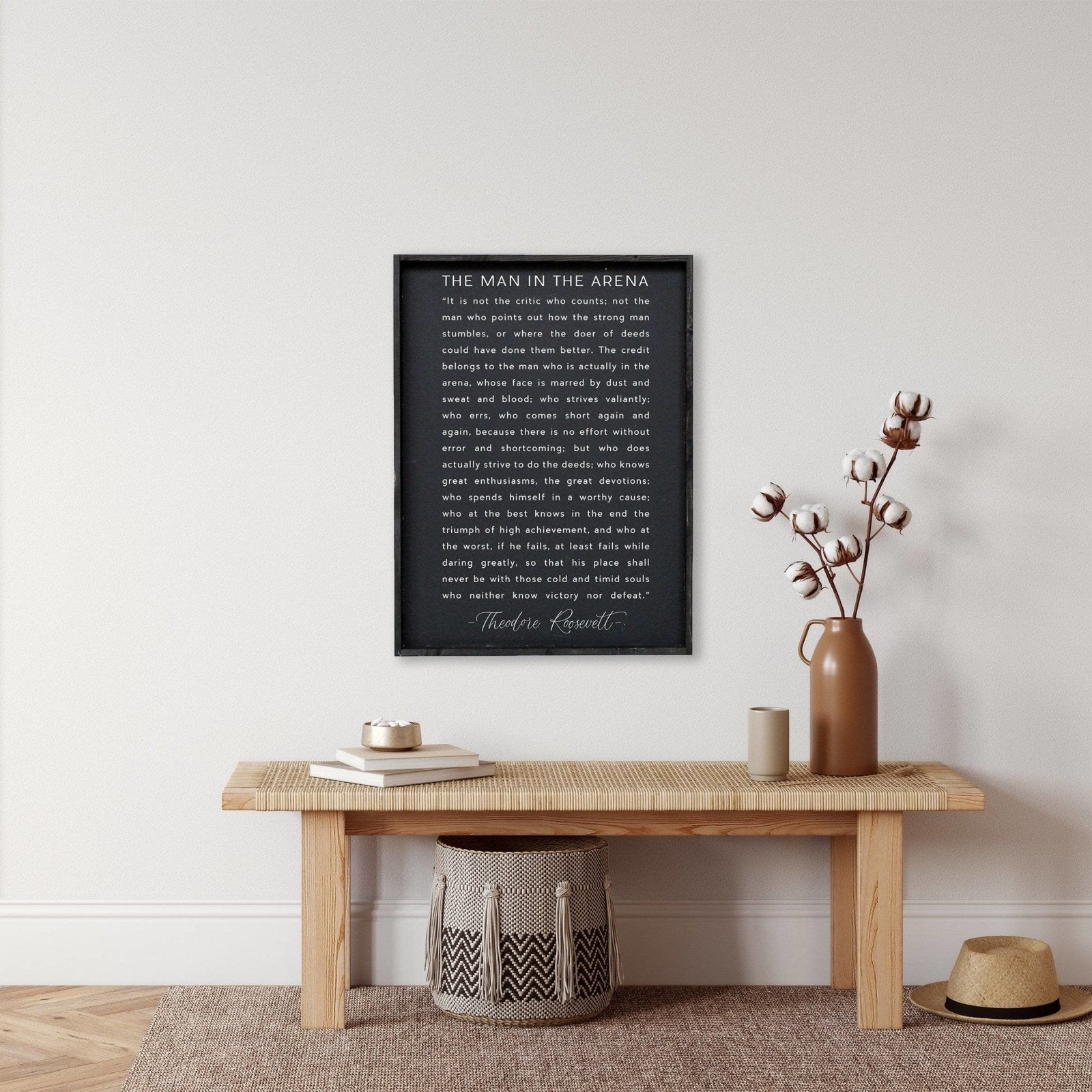 The Man in the Arena Quote | Wood Sign - WilliamRaeDesigns