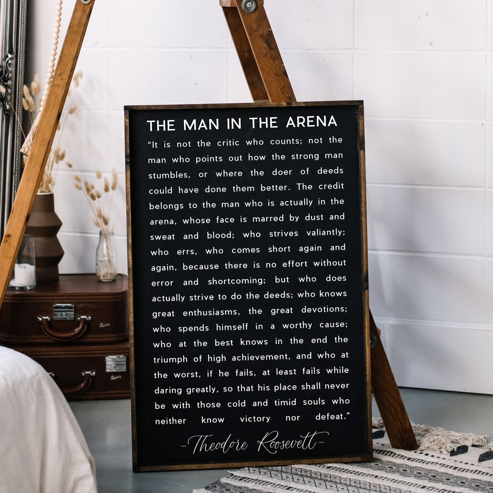The Man in the Arena Quote | Wood Sign - WilliamRaeDesigns