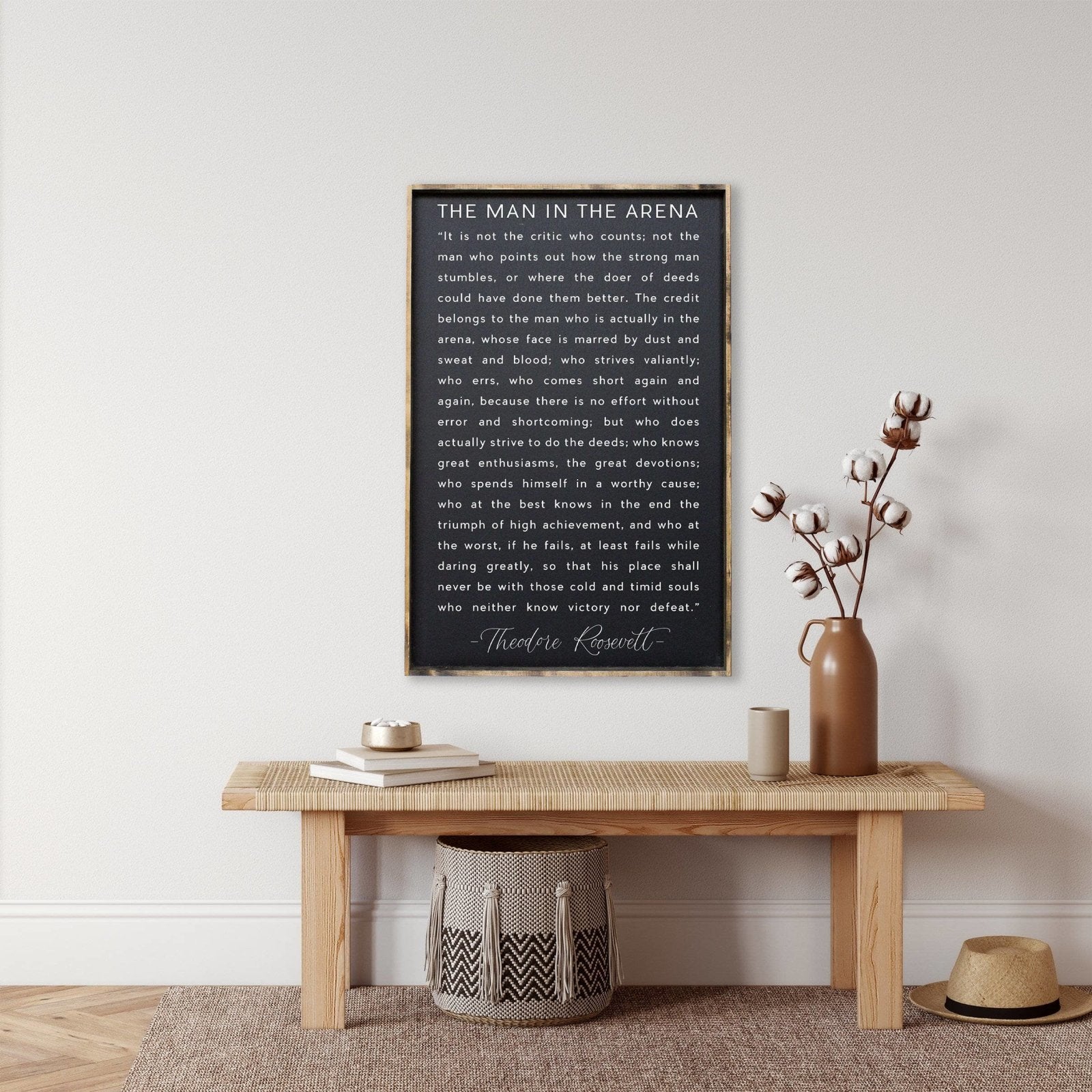 The Man in the Arena Quote | Wood Sign - WilliamRaeDesigns