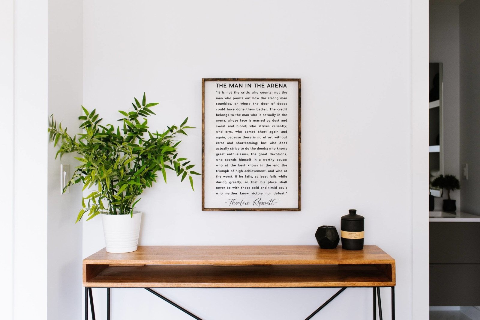 The Man in the Arena Quote | Wood Sign - WilliamRaeDesigns