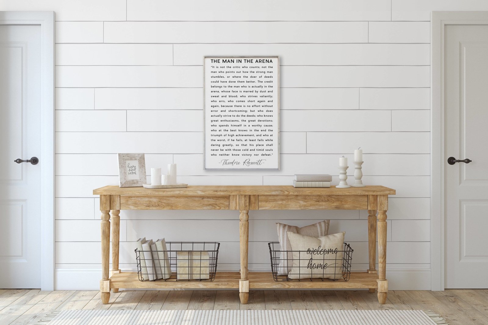 The Man in the Arena Quote | Wood Sign - WilliamRaeDesigns