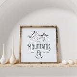 The Mountains Are Calling | Wood Sign - WilliamRaeDesigns