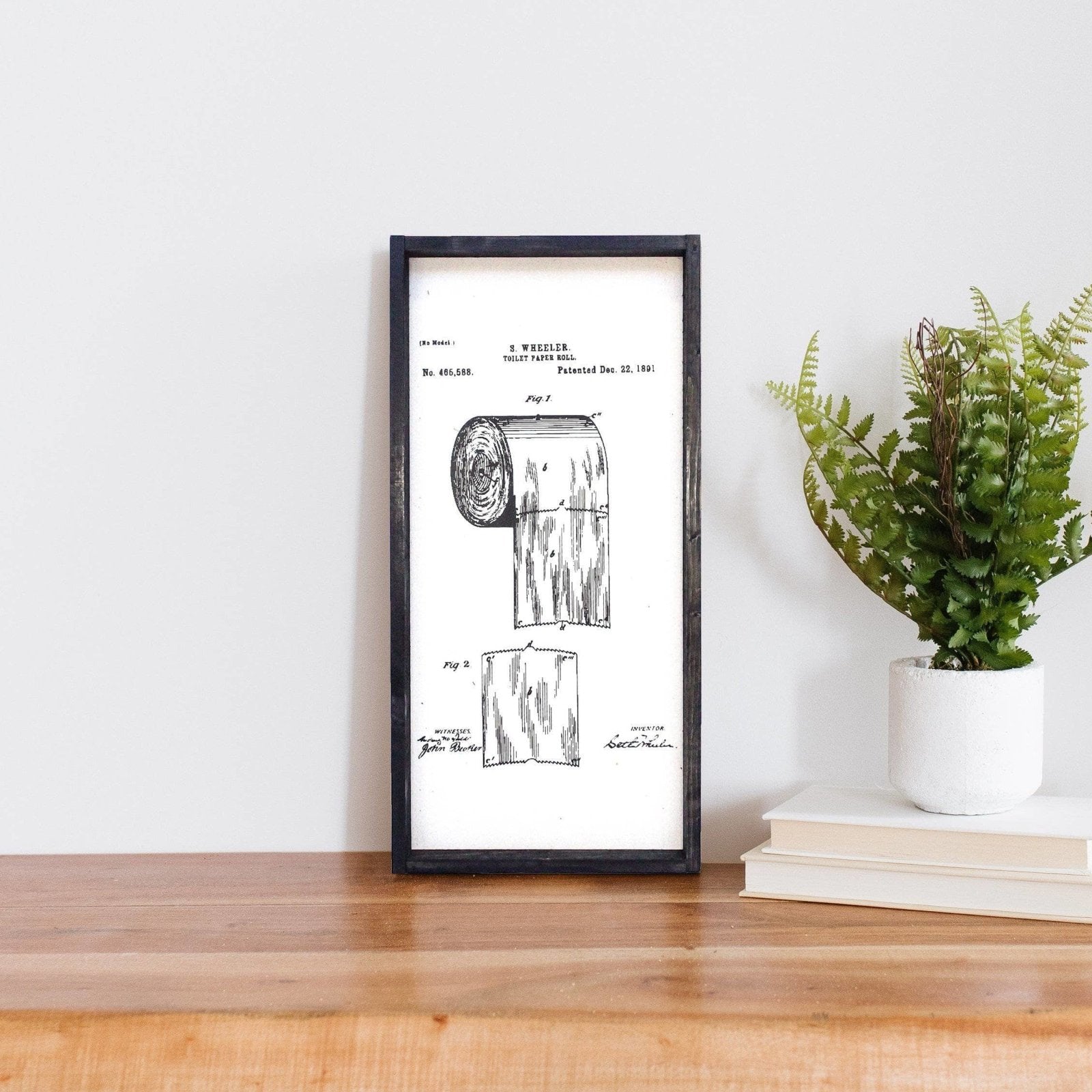 Toilet Paper Patent | Wood Sign - WilliamRaeDesigns