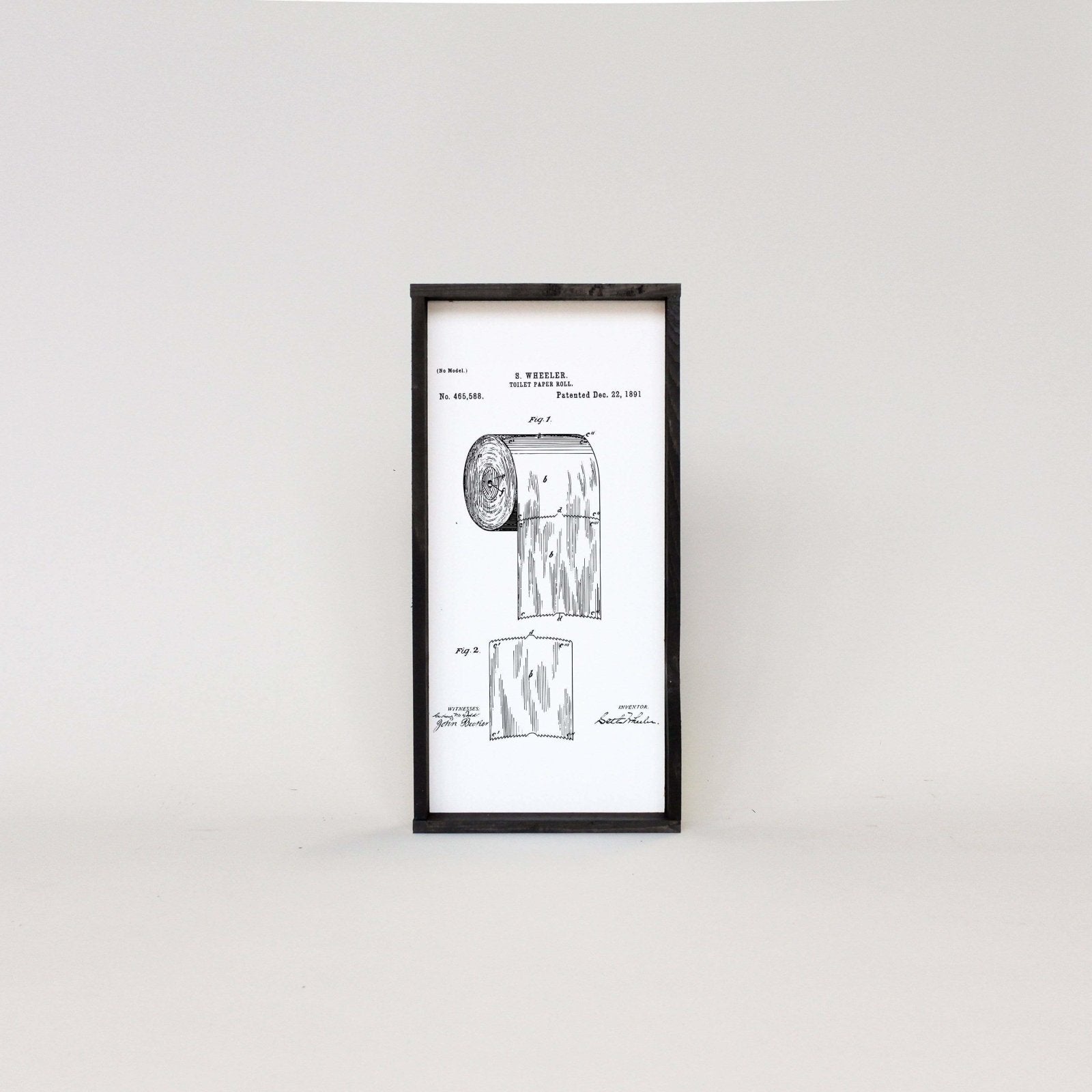 Toilet Paper Patent | Wood Sign - WilliamRaeDesigns