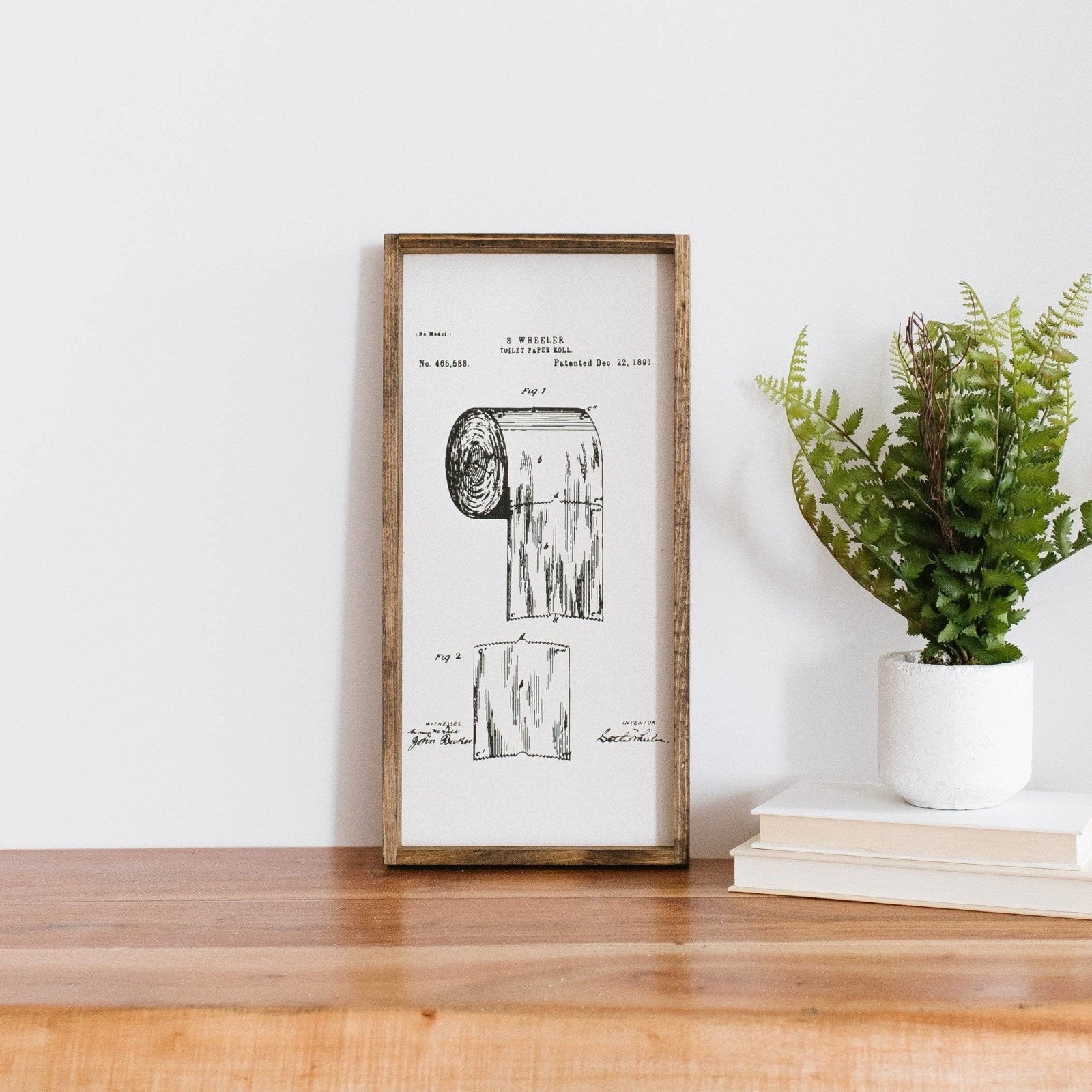 Toilet Paper Patent | Wood Sign - WilliamRaeDesigns