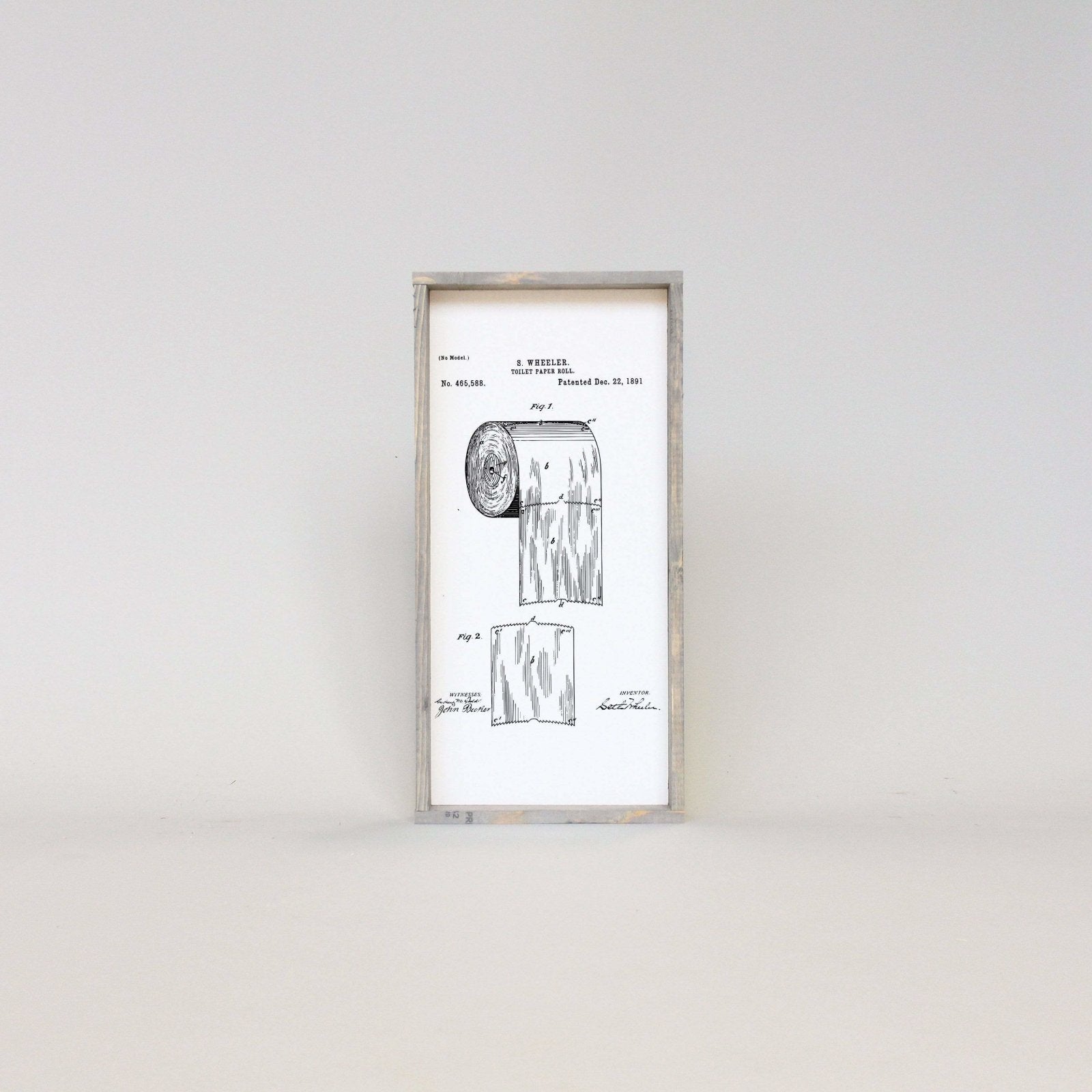 Toilet Paper Patent | Wood Sign - WilliamRaeDesigns