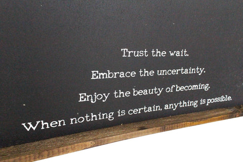 Trust The Wait | Wood Sign - WilliamRaeDesigns