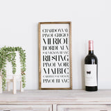 Types of Wines | Wood Sign - WilliamRaeDesigns