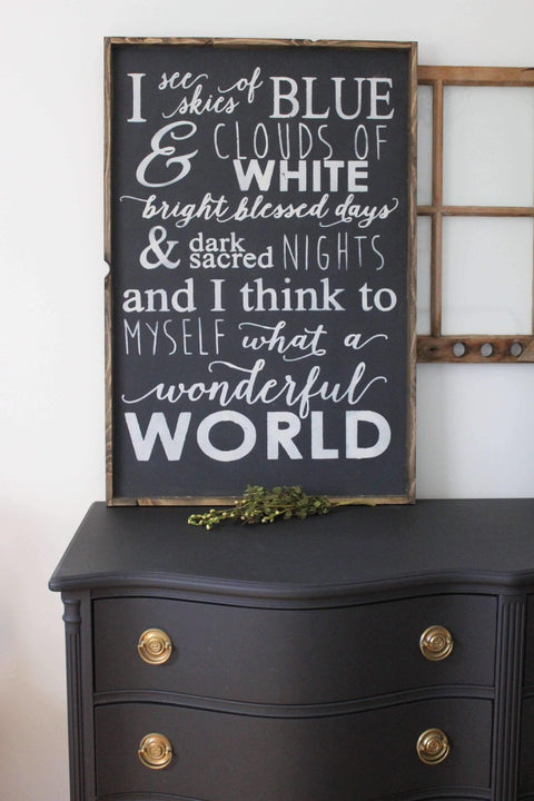 What A Wonderful World | Wood Sign - WilliamRaeDesigns