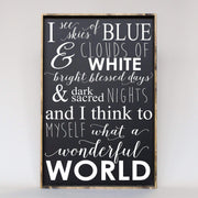 What A Wonderful World | Wood Sign - WilliamRaeDesigns