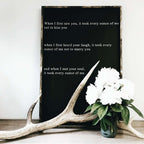 When I First Saw You ... | Wood Sign - WilliamRaeDesigns