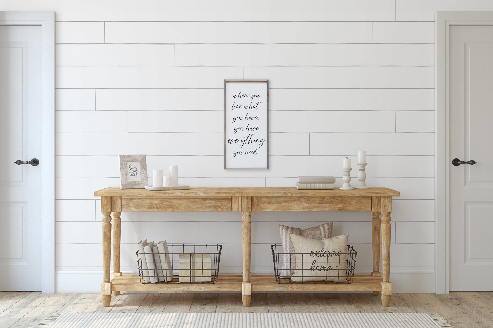 When You Love What You Have, You Have Everything You Need | Wood Sign - WilliamRaeDesigns