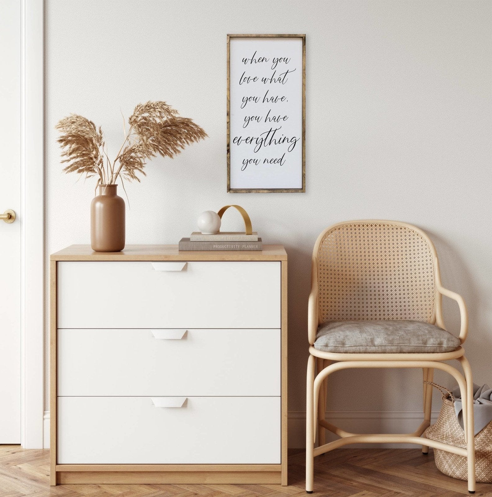 When You Love What You Have, You Have Everything You Need | Wood Sign - WilliamRaeDesigns