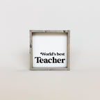 World's Best Teacher | Wood Sign - WilliamRaeDesigns
