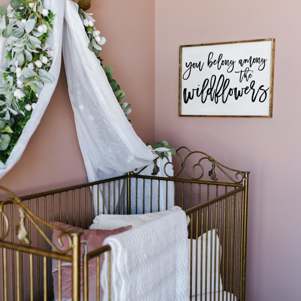 You Belong Among The Wildflowers | Wood Sign - WilliamRaeDesigns