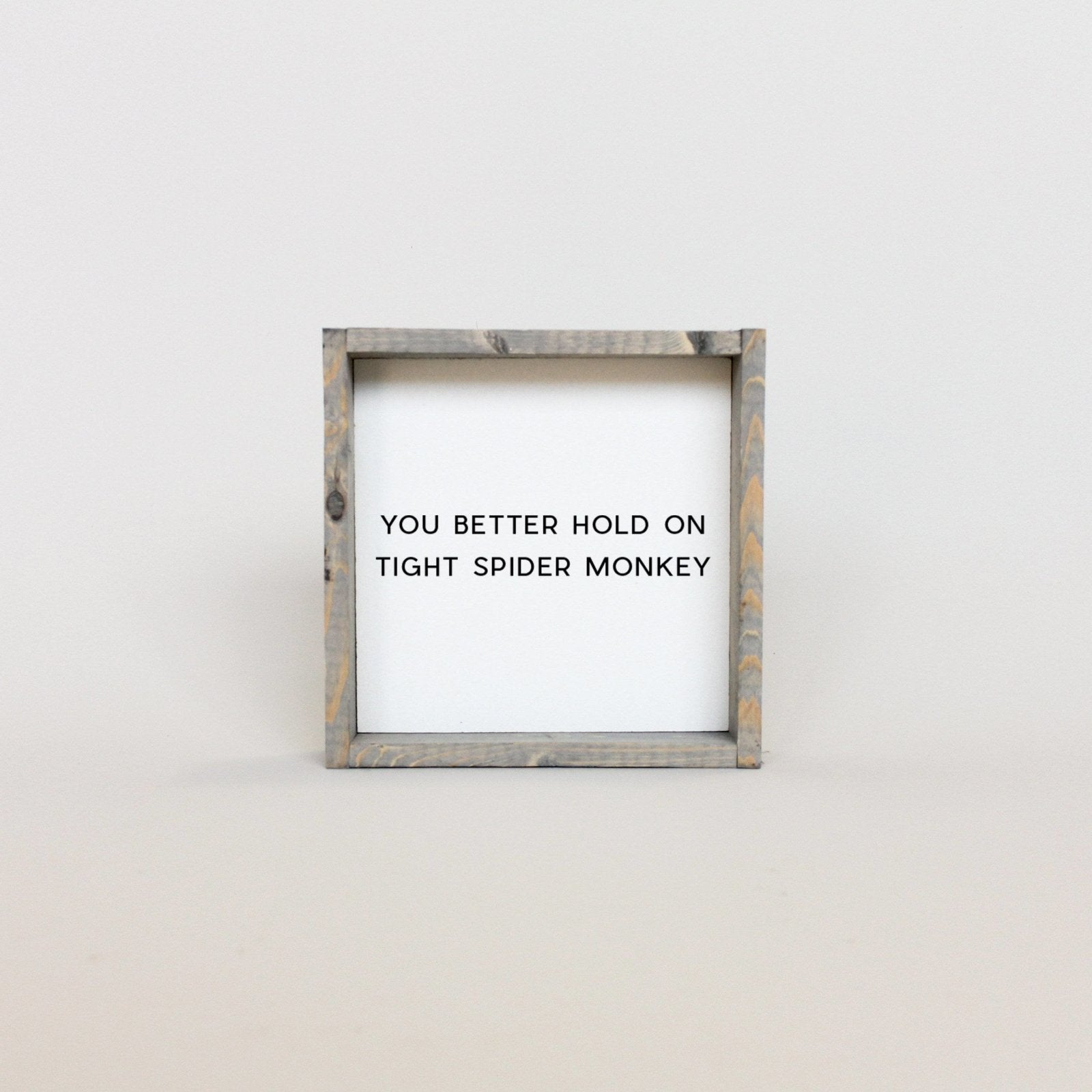 You Better Hold on Tight Spider Monkey | Wood Sign - WilliamRaeDesigns