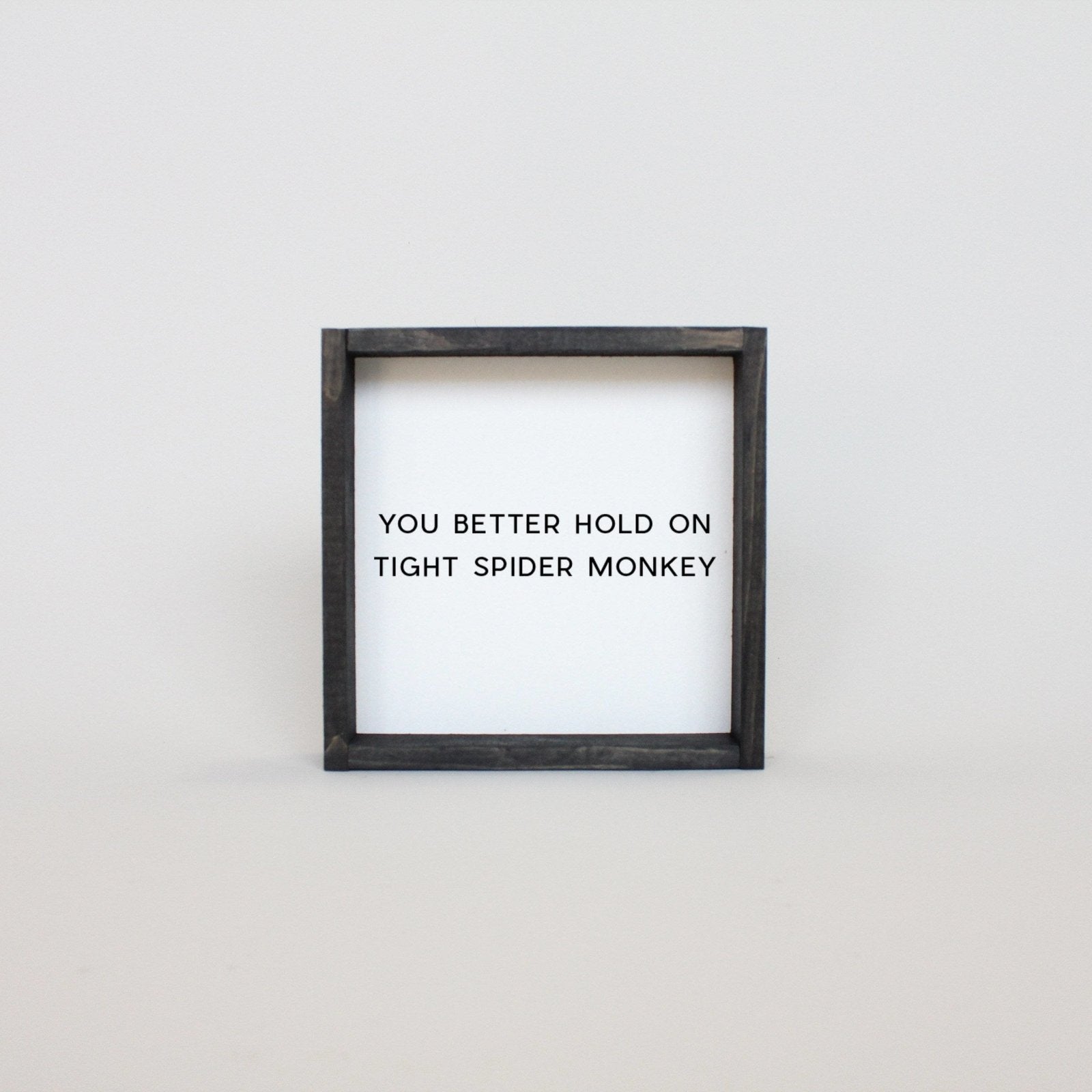 You Better Hold on Tight Spider Monkey | Wood Sign - WilliamRaeDesigns
